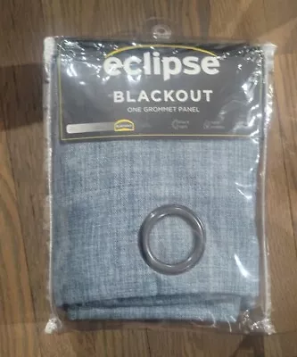 ECLIPSE Blackout Curtain Rowland Blue 52  X 108  Thermal Insulated  • $39.99