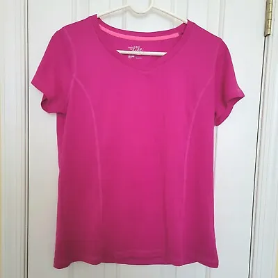NWOT Made For Life Fuscia Pink Quick Dry T-shirt Sports Top V Neck M • $15