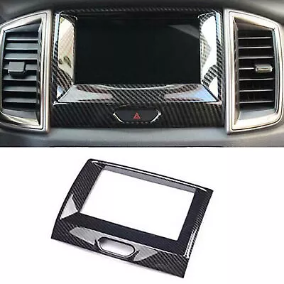 Carbon Fiber Color Inner Center Navigation Frame Cover For Ford Ranger 2015-2019 • $25.66