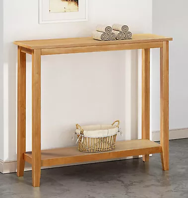 Large Oak Effect Console Table - Wooden Hallway Side / Telephone/ Plant Table • £95.99