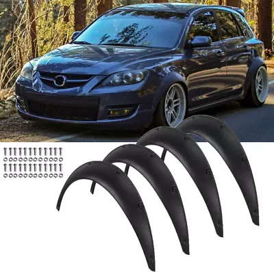 4pcs 3.1  Fender Flares Extra Wide Body Kit Wheel Arches For Mazda 3 Speed3 • $69.29