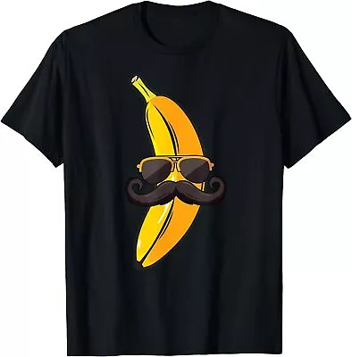 NEW LIMITED Banana Mustache Sunglasses Face Funny Fruit Cool Banana T-Shirt • $21.61