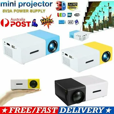 YG300 HD1080P LED Mini Projector Portable Home USB AV SD Theater Cinema Lot 20VN • $36.96