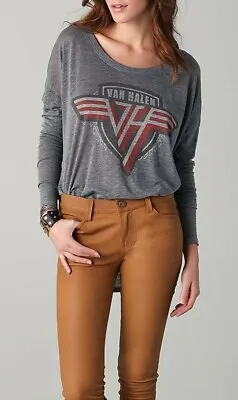 Van Halen Logo Long Sleeve T-shirt By Chaser Brand 80's Heavy Metal Band Tee • £38.54