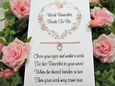 Hen Party Wish Bracelet Wedding Favour Gift Bride To Be Bridesmaid Team Hen * • £2.80