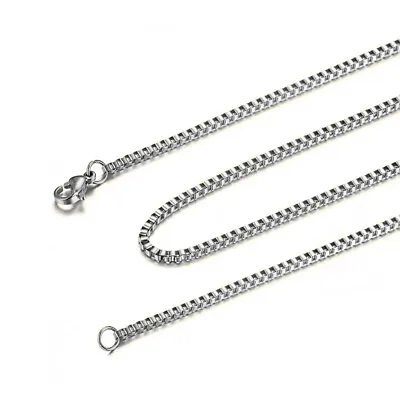 1.5mm 925 Sterling Silver BOX Chain Necklace All Sizes Stamped .925 Italy • $9.99