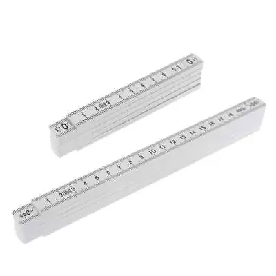 1M 2M 10-parts Folding Carpenters Ruler Lightweight Compact Measuring Stick Fold • £4.50