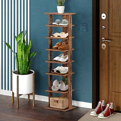 £33.29 • Buy 7-Tier Vertical Shoe Shelf Tall Shoe Rack, Shoe Storage Stand For Narrow Closet