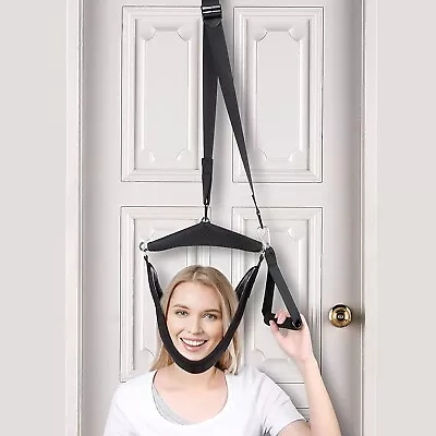 Neck Pain Relief Cervical Neck Traction Device Neck Stretcher Cervical Over Door • £17.99