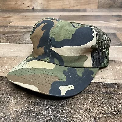 Duck Bay Camouflage Camo Hunting Outdoor Mesh Snapback Hat Cap R.O.C Vintage • $17.99