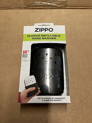 Genuine Zippo Black Hand Warmer 12hr Refillable Hand Warmer • £25.95