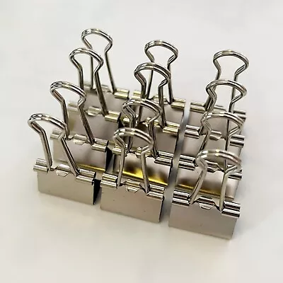 1 Inch Binder Clips Metal Clamp Colors: Gold Silver Paper Clamp Width: 1INCH • $6.39