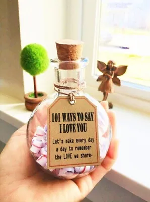 Unique Handmade Gift For Him / Her - Message In A Bottle - Romantic / Love • $25.95