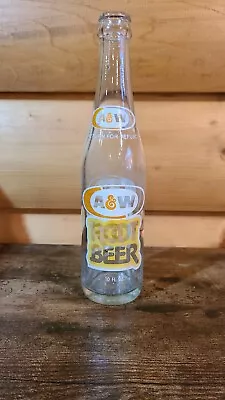 Vtg A&W Rootbeer Glass Bottle Soda Pop 10 FL OZ • $19.99