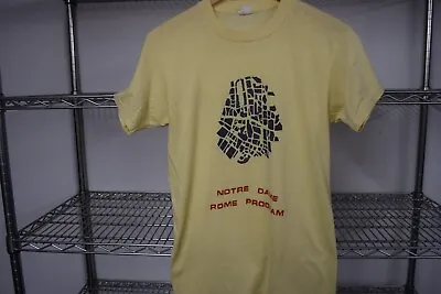 Notre Dame Vtg 70s Paper Thin Single Stitch Rome Travel Abroad T Shirt Long S XS • $8