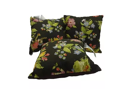 3 American Mills 12.5 X18.5  Decorative Throw Pillow Cheeky Monkey Floral Black • $24.99