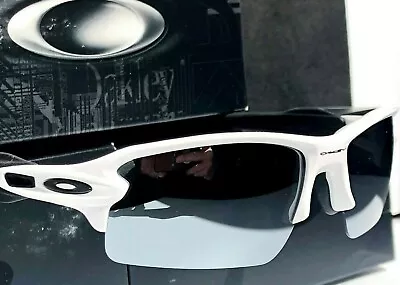 NEW* Oakley FLAK JACKET 2.0 WHITE W POLARIZED Galaxy CHROME Mirror Sunglass 9188 • $148.87