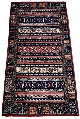 Exquisite Handcrafted Wool Needlepoint Kashmiri Rug – 128 X 68 Cm • £0.99