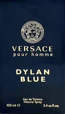 VERSACE POUR HOMME DYLAN BLUE EAU DE TOILETTE SPRAY FOR MEN 3.4 Oz / 100 Ml NEW! • $59.99