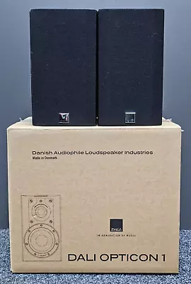 Dali Opticon 1 MK1 Bookshelf Speakers - Black - FREE POST • £249.99