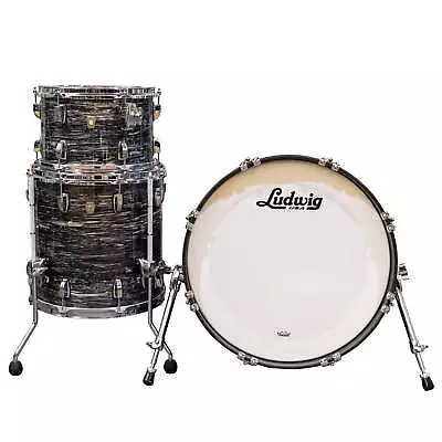 Ludwig Classic Maple 3-Piece Downbeat Shell Pack - Vintage Black Oyster • $2650