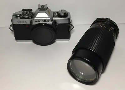 Minolta XG1 35mm Film SLR Camera With Sears Multi Coated 1:4.0 F=80-200mm Lens • $74.99