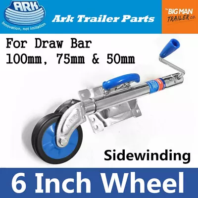 Ark 6  Trailer Standard Jockey Wheel Swivel U-Bolt Style Sidewinding JWN6SUS • $95