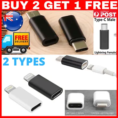$4.95 • Buy Iphone To Type C Adapter Type C To Iphone Coverter Usb C Male To Female 8 Pin 