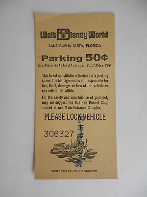 1975 Magic Kingdom Guest Parking Pass Ticket Walt Disney World • $5.99