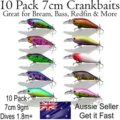 10 Redfin & Bream Freshwater Fishing Lures Flathead Bass Perch Callop Trout Cod • $12.90