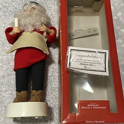 Motion-ette Telco Creations Illuminated Santa Elf Figure 1995 With Box Works • $23.55