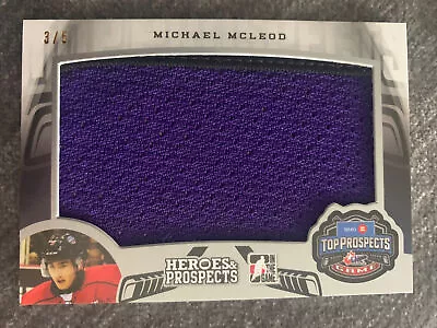 Michael McLeod 2015-16 Leaf ITG Heroes & Prospects #TP-12 Patch #/5 • $10