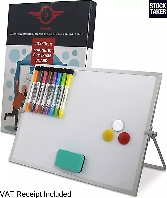 Optelk A3 Double Sided Magnetic Whiteboard (40 X 30cm) Portable Teaching Office • £22.95