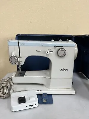 Elna SU Type 62C Sewing Machine With Original Hard Metal Case TESTED&WORKING • $329.99