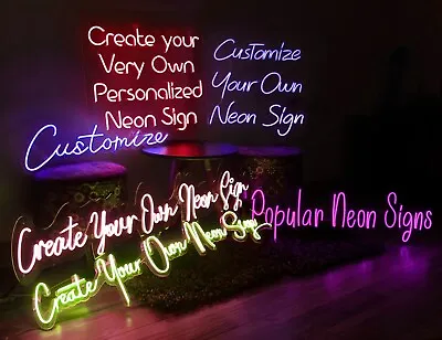 $25 • Buy Any Text HERE Any Name Custom Made Customize Personalized LED Neon Light Sign