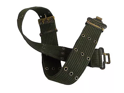 MILITARY WEBBING PISTOL BELT 58 PATTERN TYPE GENUINE ISSUE Adjustable XXS-XXL • £9.45