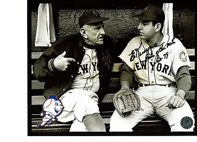 1969 NY Met Ed Kranepool  Autographed  8x10 On Bench Photo With Casey Stengel • £5.64