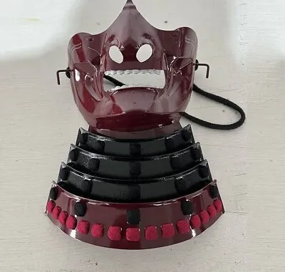 Wearable Japanese Samurai Armor Yoroi Face Mask  Menpo Handmade Iron • $229