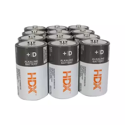 (12-Pack) D Batteries HDX Alkaline D Battery Exp Dec 2033 • $12.95