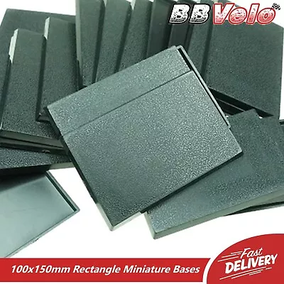 100x150mm Rectangle Bases Miniature Models Wargaming Warhammer 40K AoS Old World • £3.99