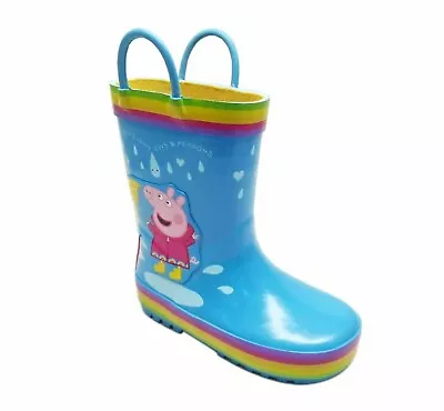 Peppa Pig Puddle Fun Toddler Girls Water Resistant Pull-on Rain Boots: 5/6 • $19.99