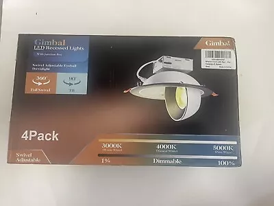 Gimbal Led 6 Inch 4 Pack Recessed Lights  • $50