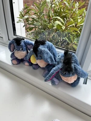 £5.50 • Buy Walt Disney Store Eeyore Bundle - 3 Eeyore's Pre-loved With Labels