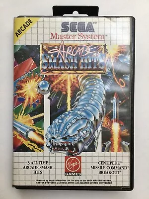 Arcade Smash Hits SEGA Master System Centipede Missile Command Breakout AUS PAL • $26.35