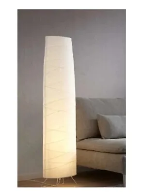 IKEA VICKLEBY White Floor Lamp 54  Handmade Rice Paper Home Bedroom Decorations • £20.99