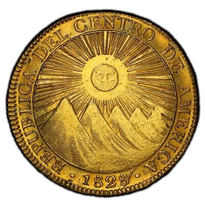1828 CR-F Costa Rica Central American Republic Gold 8 Escudos PCGS AU Details • $12495