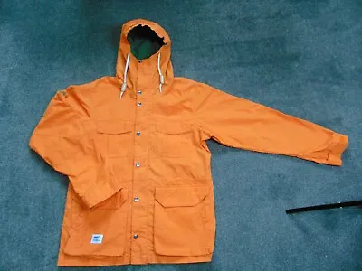 Men's Addict 100% Cotton Full Zip Hooded Casuals Jacket Size S In Orange • £29.99