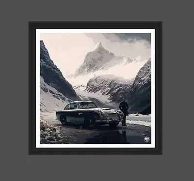 James Bond Aston Martin DB5 Print - Movie Poster Wall Art Car Gift Artwork Film • £21