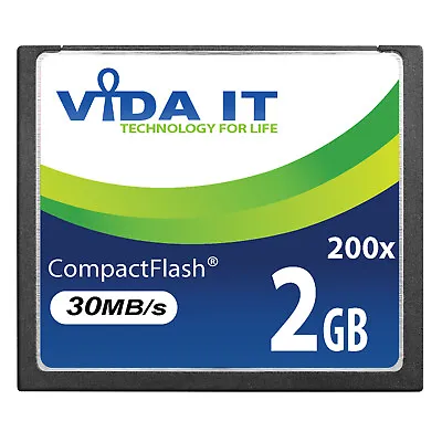 Vida 2GB Compact Flash CF Memory Card Super Fast 200x 30MB/s For Digital Camera • £26.99