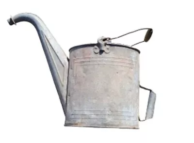 Large Vintage Galvanized Metal Radiator Watering Can Long Curved Spout 2 GALLON • $24.99